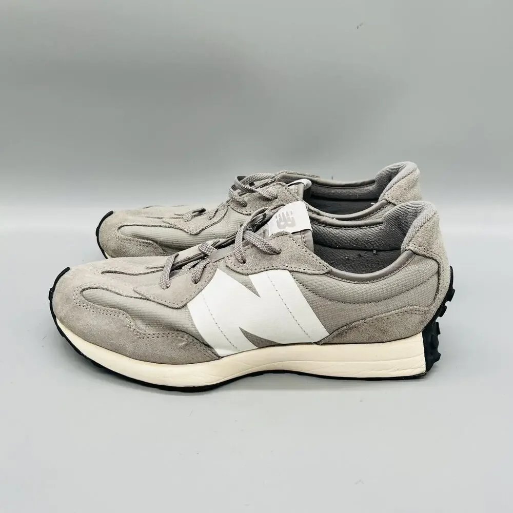 New Balance Shoes Boys 6 Gray Suede 327 Road Running Athletic Sneakers Comfort